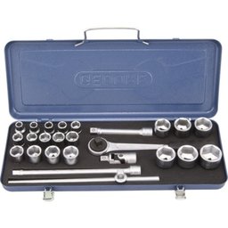 Jogo de soquete sextavado 10 a 32 mm encaixe ½\" com 26 peças - Gedore - 1
