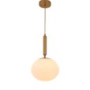 Ver imagem 1 de Pendente Dourado Vidro Branco 23cm 1E27 PARIS LUZ