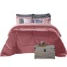 Edredom Plush Inove Liso King Cor:Azaleia - 4