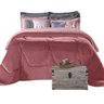 Edredom Plush Inove Liso King Cor:Azaleia - 3