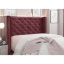 Ver imagem 2 de Cabeceira Cama Box King 195 Cm Vicenza Veludo S04 - D'Rossi Vinho