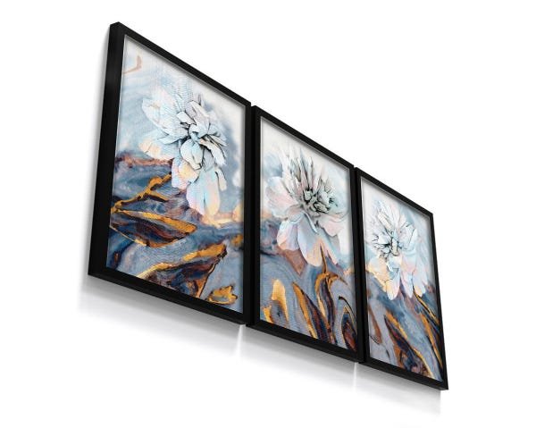 Quadros Decorativos Parede Moldura Flores Floral Sala Quarto - 1