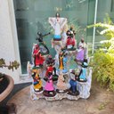 Ver imagem 1 de Altar Congá com 12 Orixás de 10 Cm Umbanda Branco Dourado