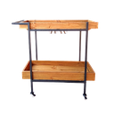 Ver imagem 5 de Adega/Carrinho de Chá Dubaí Estilo Industrial Gdecor - Madeira Maciça
