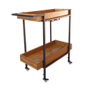 Ver imagem 3 de Adega/Carrinho de Chá Dubaí Estilo Industrial Gdecor - Madeira Maciça