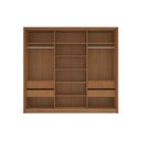 Ver imagem 3 de Guarda Roupa Casal 3 Portas de Correr (1 C/ Espelho) e 4 Gavetas Porto Branco/cinza - Politorno