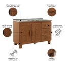 Ver imagem 3 de Balcão de Cozinha com Pia 120cm 2 Portas Giana Castanho F07 - Mpozenato