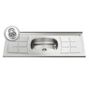 Ver mais imagens de Balcão de Cozinha com Pia 120cm 2 Portas Giana Castanho F07 - Mpozenato