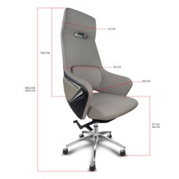 Cadeira Presidente Escritório Ergonômica Gogo Chair Deluxe Go-1009 - Branca - 6