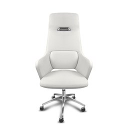 Cadeira Presidente Escritório Ergonômica Gogo Chair Deluxe Go-1009 - Branca - 3