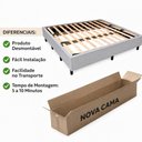 Ver imagem 5 de Cama Box King Base Cama Box Estrutura Madeira Desmontável Cinza Claro