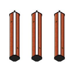 Pendente Led Esmeralda de Madeira Maciça Canto 36w 4000lm Bivolt com Corrente - 3
