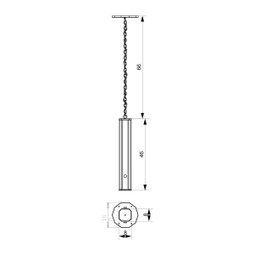 Pendente Led Esmeralda de Madeira Maciça Canto 36w 4000lm Bivolt com Corrente - 6