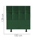 Ver imagem 2 de Cabeceira Poliana Cama Box Solteiro 100 Cm Suede Verde