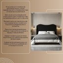 Ver imagem 7 de Cabeceira para Cama Box Estofada Persa 140cm Boucle Preto Linha Premium Pés em Sapatas Plasticas.
