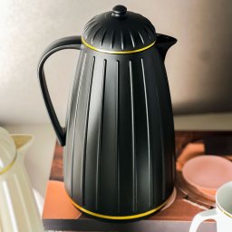 Garrafa Térmica de Plástico Carrossel Preta 1l - Wolff - 1