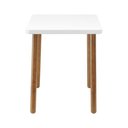 Ver imagem 5 de Mesa Lateral/centro Lunna Pés em Madeira Maciça - Amêndoa/branco