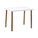Ver imagem 1 de Mesa Lateral/centro Lunna Pés em Madeira Maciça - Amêndoa/branco