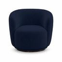 Ver imagem 5 de Poltrona Decorativa Sala de Estar Melissa Giratória Veludo Azul Marinho M1 - Monari Design