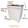 Gabinete para Lavanderia 61cm com Tanque 46 Litros de Inox - 4