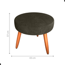Ver imagem 3 de Conjunto Poltronas e Puff Iara Veludo Turkey Marrom