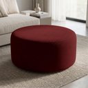 Ver imagem 1 de Puff Mezza Central Redondo Decorativo para Sala Orgânico Confortável e Reforçado Bouclé