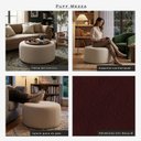 Ver imagem 3 de Puff Mezza Central Redondo Decorativo para Sala Orgânico Confortável e Reforçado Bouclé