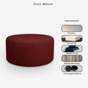 Ver imagem 4 de Puff Mezza Central Redondo Decorativo para Sala Orgânico Confortável e Reforçado Bouclé