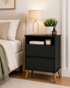 Ver imagem 4 de Mesa Cabeceira Onix Cor:Preto Mizza Decor Preto