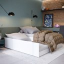 Ver imagem 2 de Cama Matrix 3 em 1 Solteiro/casal/bicama Reversível Compacta - Branco