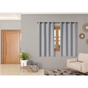 Ver imagem 2 de Cortina Isa Varão Tecido Oxford 2,80m x 1,60m p/ Janela Sala Quarto - Cinza