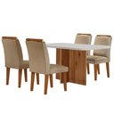 Ver imagem 6 de Mesa Olímpia 120cm Mdf Canto Copo Com 4 Cadeiras Athenas