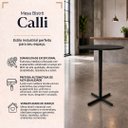 Ver imagem 3 de Mesa Alta Bistrô Industrial Área Gourmet Cali Cor: Preto - Kmj