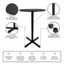 Ver imagem 4 de Mesa Alta Bistrô Industrial Área Gourmet Cali Cor: Preto - Kmj