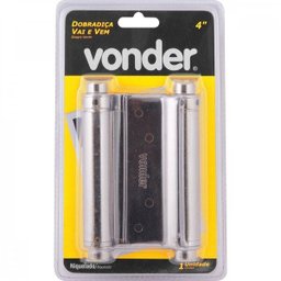 Dobradiça 4" niquelada vai e vem Vonder - 3