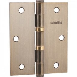 Dobradiça 3.1/2" com anel rolamento latonada com 3 peças Vonder - 1
