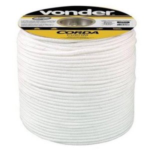 Corda multifilamento trançada 6 mm x 165 m em carretel Vonder