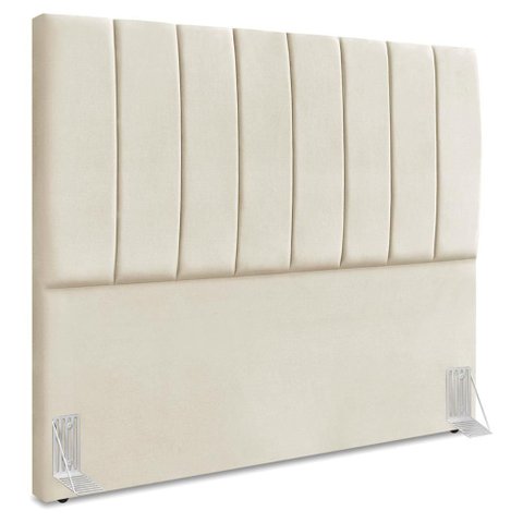 Cabeceira Queen 160 Cm com Frame Dalia Suede Bege Artte