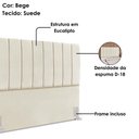 Ver imagem 4 de Cabeceira Queen 160 Cm com Frame Dalia Suede Bege Artte