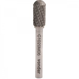 Lima rotativa abaulada 6 mm x 16 mm com haste 6 mm Vonder - 1