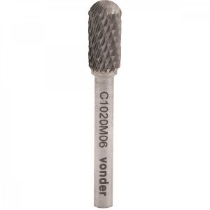 Lima rotativa abaulada 6 mm x 16 mm com haste 6 mm Vonder