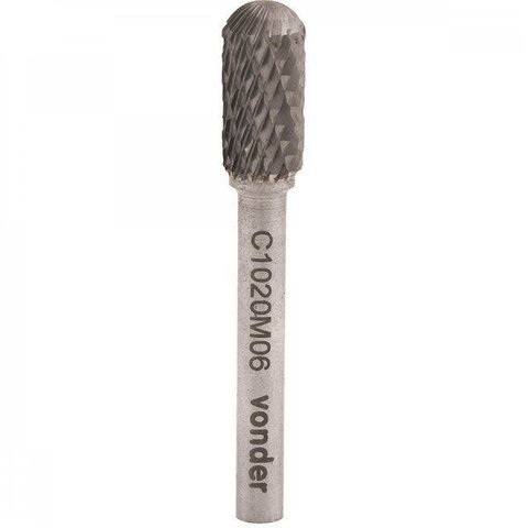 Lima rotativa abaulada 6 mm x 16 mm com haste 6 mm Vonder