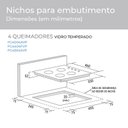 Ver imagem 5 de COOKTOP 4 BOCAS VIDRO PRETO À GÁS FG4004AVP