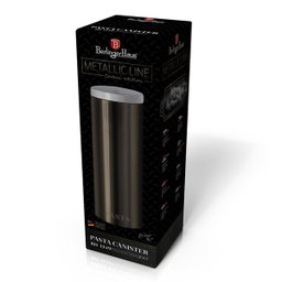 Pote p/ Macarrão Multiuso Inox 30cm Porta Mantimentos Alimento Espaguete Cereal Recipiente Hermético - 3