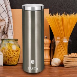 Pote p/ Macarrão Multiuso Inox 30cm Porta Mantimentos Alimento Espaguete Cereal Recipiente Hermético - 2