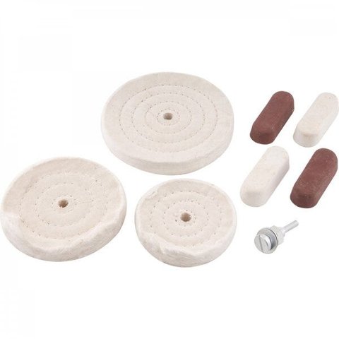Jogo de rodas de pano para polimento com pasta Vonder