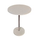 Ver imagem 3 de Mesa Lateral em Concreto Uhpc Diam.35 Atmosfera Duna 35x49 Textura Bruta Haste Aço Inox