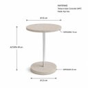 Ver imagem 5 de Mesa Lateral em Concreto Uhpc Diam.35 Atmosfera Duna 35x49 Textura Bruta Haste Aço Inox