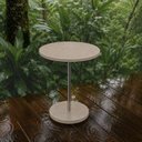 Ver mais imagens de Mesa Lateral em Concreto Uhpc Diam.35 Atmosfera Duna 35x49 Textura Bruta Haste Aço Inox