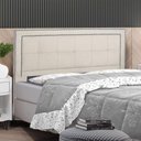 Ver imagem 1 de Cabeceira Cama Box King Grecia 195 Cm Suede Bege Claro